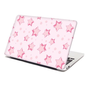 Samolepka na notebook Růžové hvězdičky