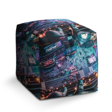 Taburet Cube Pohled z výšky: 40x40x40 cm
