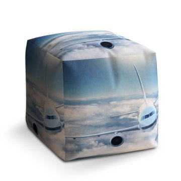 Taburet Cube Letadlo v oblacích: 40x40x40 cm