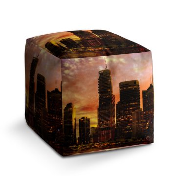 Taburet Cube Mrakodrapy: 40x40x40 cm