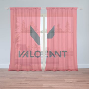Záclony VALORANT Red: 2ks 150x250cm