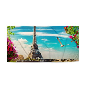 Ručník Paříž Eifellova věž Mraky