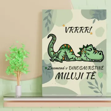 Dárková cedulka Dinosaurus: 30x40 cm