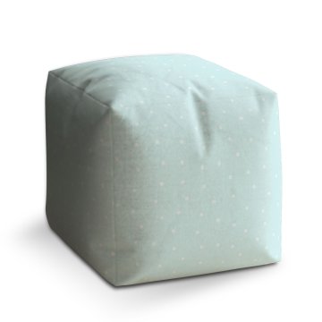 Taburet Cube Tečky na bledě modré: 40x40x40 cm