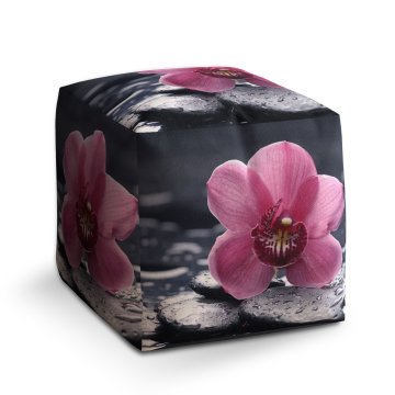 Taburet Cube Orchidej: 40x40x40 cm