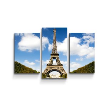 Obraz - 3-dílný Eiffelova věž