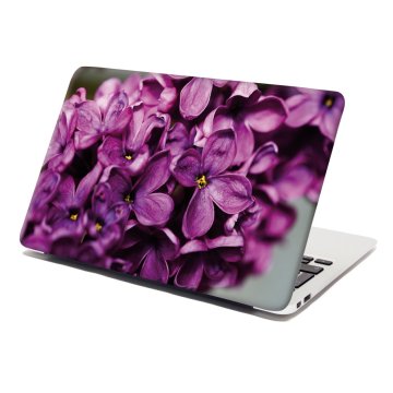 Samolepka na notebook Fialové květy