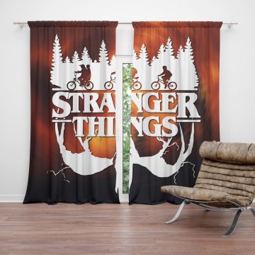 Závěs Stranger Things Glow: 2ks 140x250cm