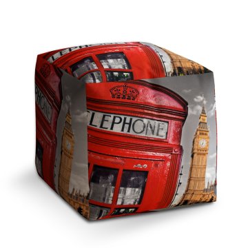 Taburet Cube Londýn 3: 40x40x40 cm