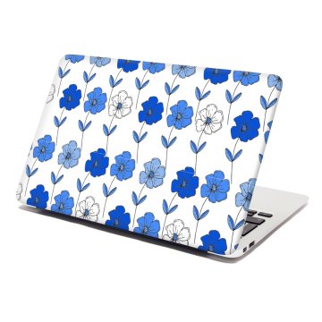 Samolepka na notebook Modré květiny