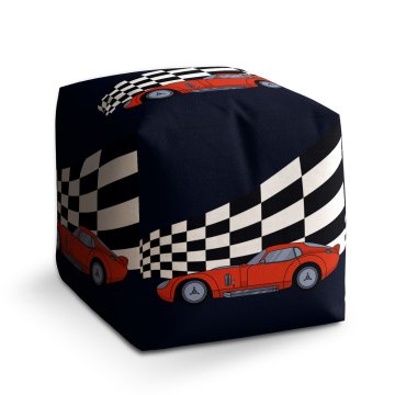 Taburet Cube Závodní auto: 40x40x40 cm