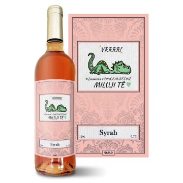 Růžové víno Dinosaurus: 0,75 l