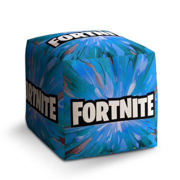 Taburet Cube FORTNITE modrá: 40x40x40 cm