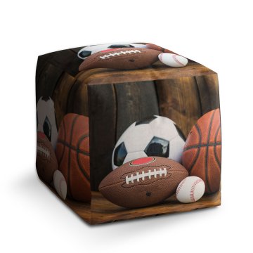 Taburet Cube Sportovní míče: 40x40x40 cm