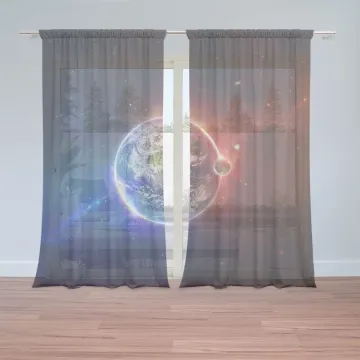 Záclony Planeta Země: 2ks 150x250cm