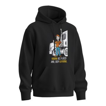 Mikina s potiskem pro řidiče kamionu Hrdina bez pláště? Ano, jsem kamioňák