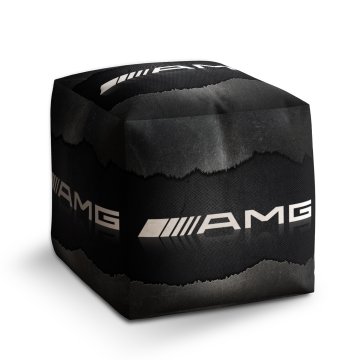 Taburet Cube AMG černá: 40x40x40 cm