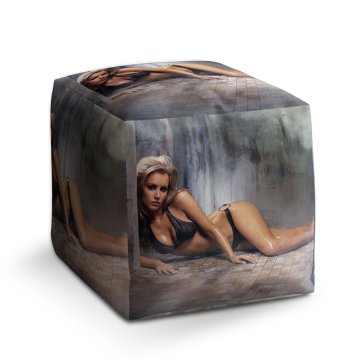 Taburet Cube Sexy žena: 40x40x40 cm