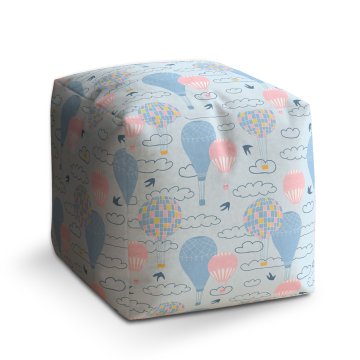 Taburet Cube Horkovzdušné barevné balóny:…