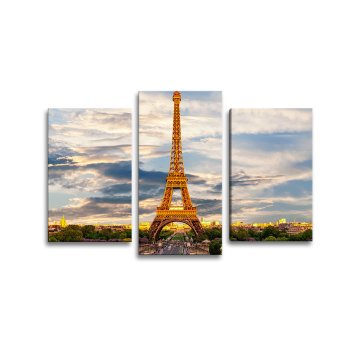 Obraz - 3-dílný Eiffel Tower 3