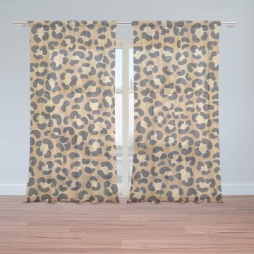 Záclony Gepardí vzor: 2ks 150x250cm