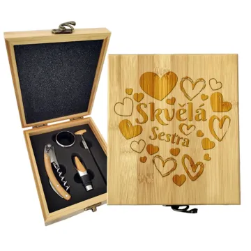 Dárková sada na víno Skvělá sestra: 147×168×49 mm