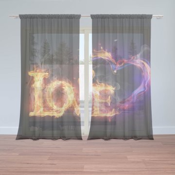Záclony Love: 2ks 150x250cm