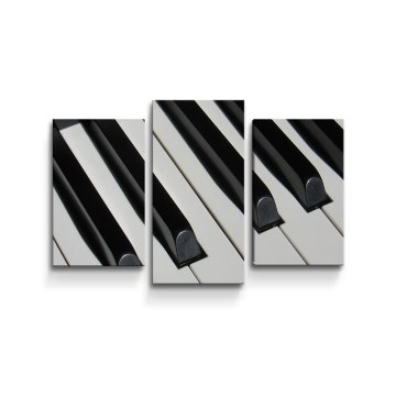 Obraz - 3-dílný Klávesy piana