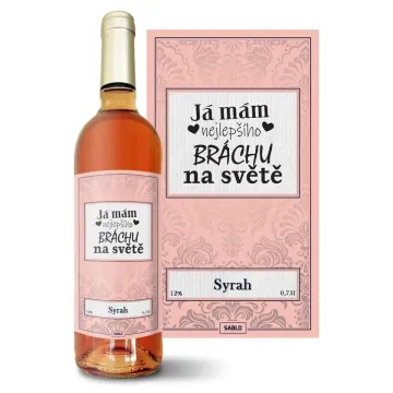 Růžové víno Já mám nejlepšího bráchu na světě: 0,75 l 