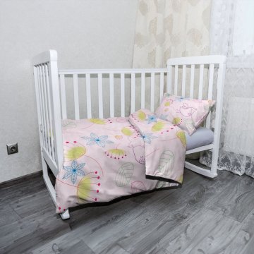 Mikroplyšové dětské povlečení do postýlky Barevné obrázky