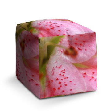 Taburet Cube Květ tulipánu: 40x40x40 cm