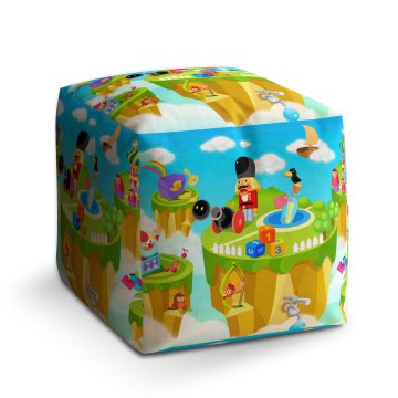 Taburet Cube Dětský motiv 2: 40x40x40 cm