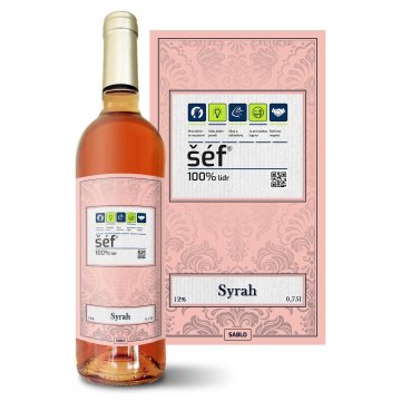 Růžové víno Šéf: 0,75 l