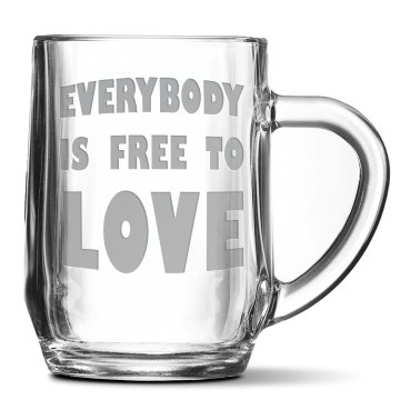Půllitr Everybody is free to love: 0,5