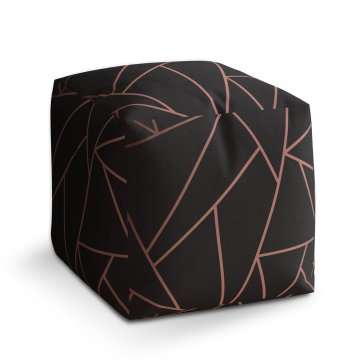 Taburet Cube Růžové obrazce: 40x40x40 cm