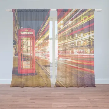 Záclony Noční Londýn: 2ks 150x250cm