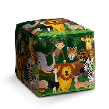 Taburet Cube Zvířátka: 40x40x40 cm