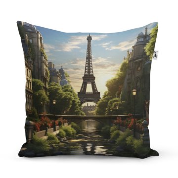 Polštář Paříž Eifellova věž Art