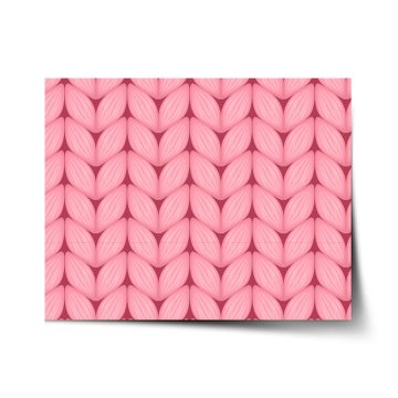 Plakát Růžové pletení z vlny