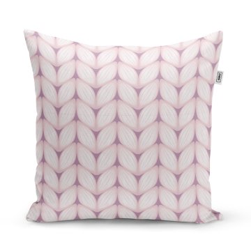 Polštář Bledě růžové pletení