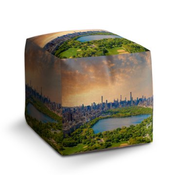 Taburet Cube New York Central Park: 40x40x40 cm