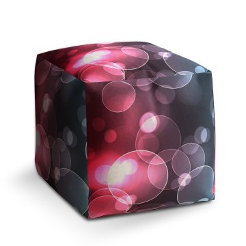 Taburet Cube Bublinová abstrakce: 40x40x40 cm