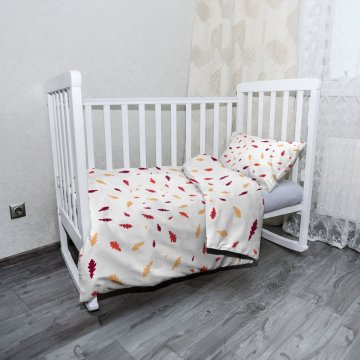 Dětské povlečení do postýlky Barevné podzimní listí