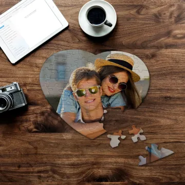 Puzzle s vlastní fotkou: srdce 75 dílků