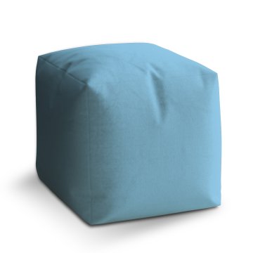 Taburet Cube Světle modrá: 40x40x40 cm