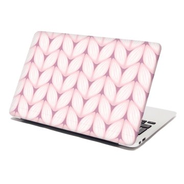 Samolepka na notebook Bledě růžové pletení