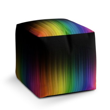 Taburet Cube Duhová záře: 40x40x40 cm