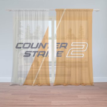 Záclony Counter Strike 2 Oranžová: 2ks 150x250cm