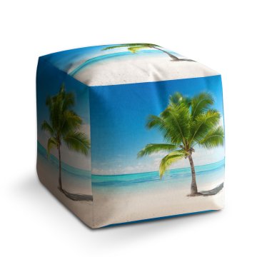 Taburet Cube Palma na pláži: 40x40x40 cm