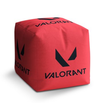 Taburet Cube VALORANT Red: 40x40x40 cm